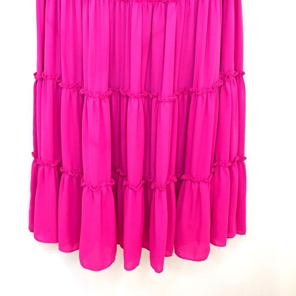 1. State Strapless Ruffled Tiered Dress Pink Size XL NWOT - Picture 10 of 15